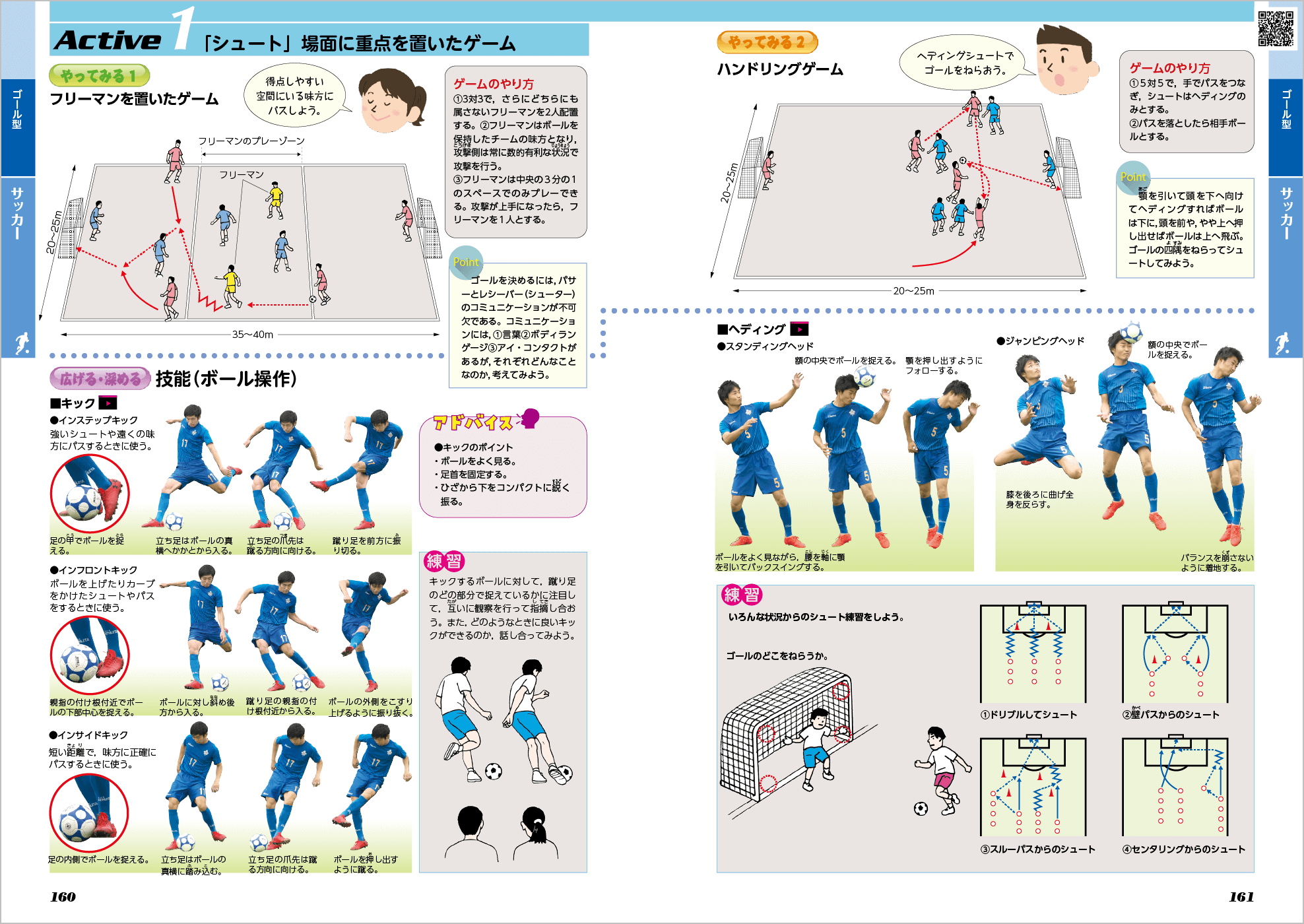 アクティブ新中学校体育実技p.160-p.161