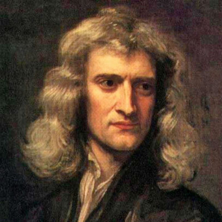 アイザック・ニュートンの肖像画（Sir Godfrey Kneller 画：1689）